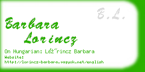 barbara lorincz business card